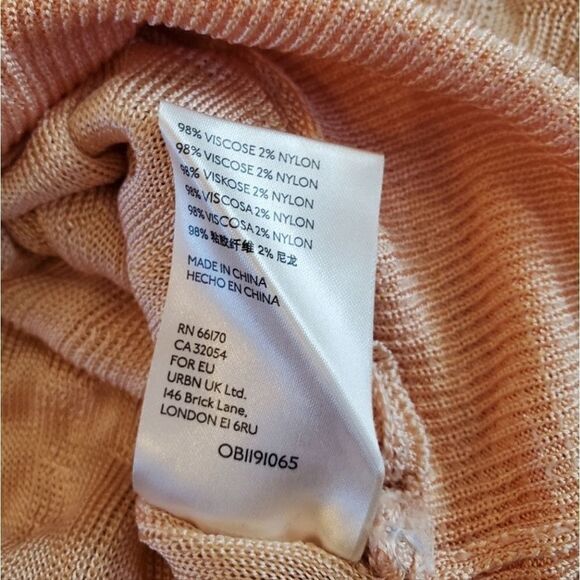 Free People Pluto Wrap Semi-Sheer Long Sleeve Sweater Top in Rose Wine XS - Picture 11 of 11